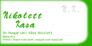 nikolett kasa business card